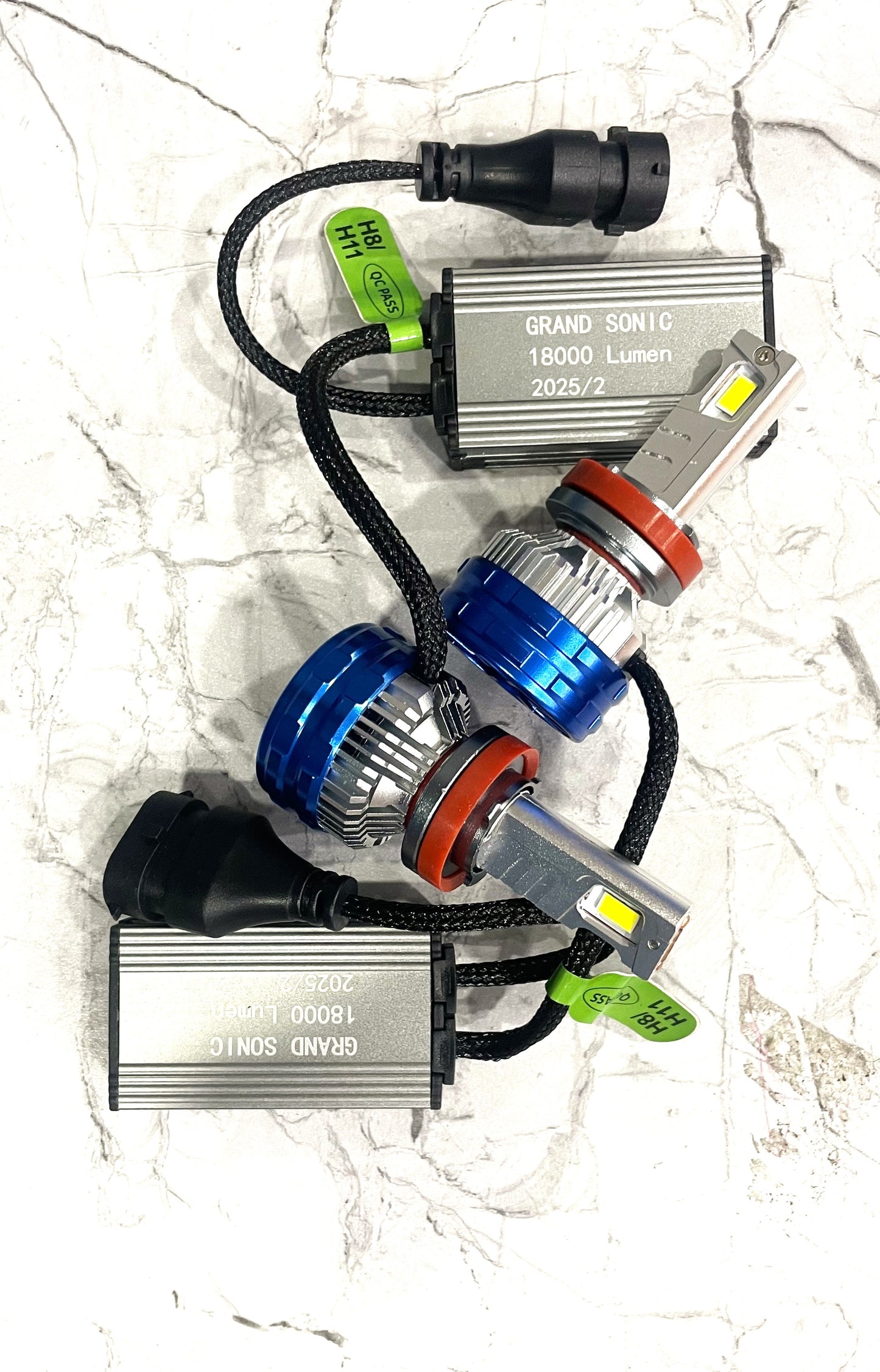 Grand Sonic 180W LED Car Headlight Bulb – Super Bright | 6500K Beam | Plug & Play | 2-Year Warranty