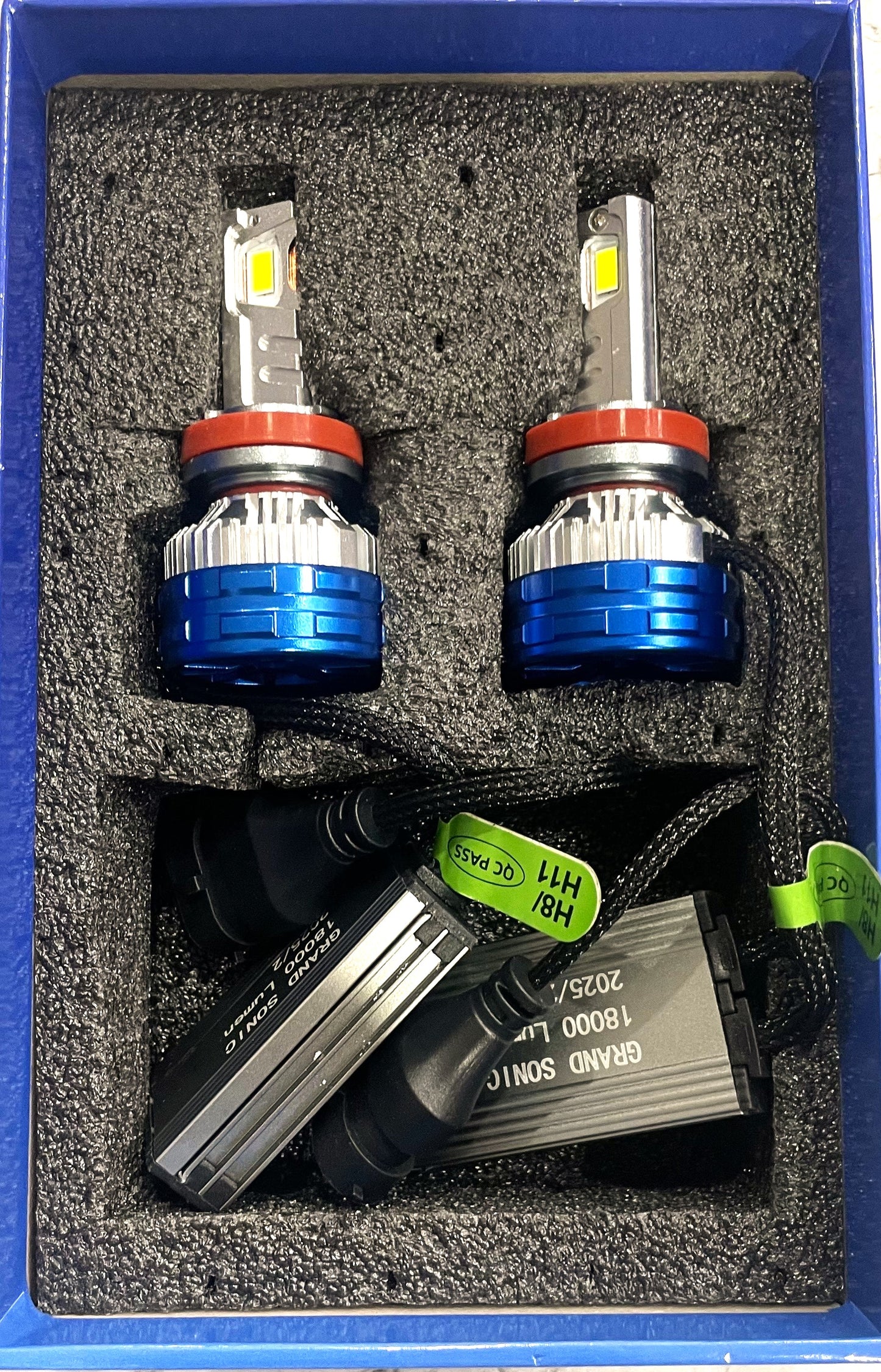 Grand Sonic 180W LED Car Headlight Bulb – Super Bright | 6500K Beam | Plug & Play | 2-Year Warranty